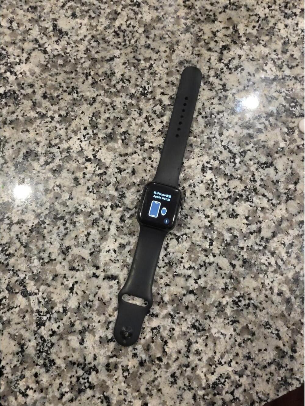 Apple Watch Series 6 40mm Aluminum & Ceramic Case with Grey Sport Band - Locked
